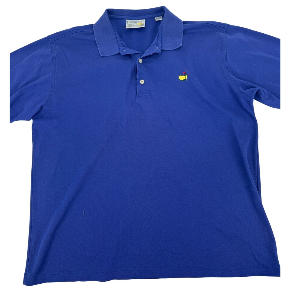 Vintage Augusta National Golf Shirt Polo Mens XL Blue Masters Embroidered